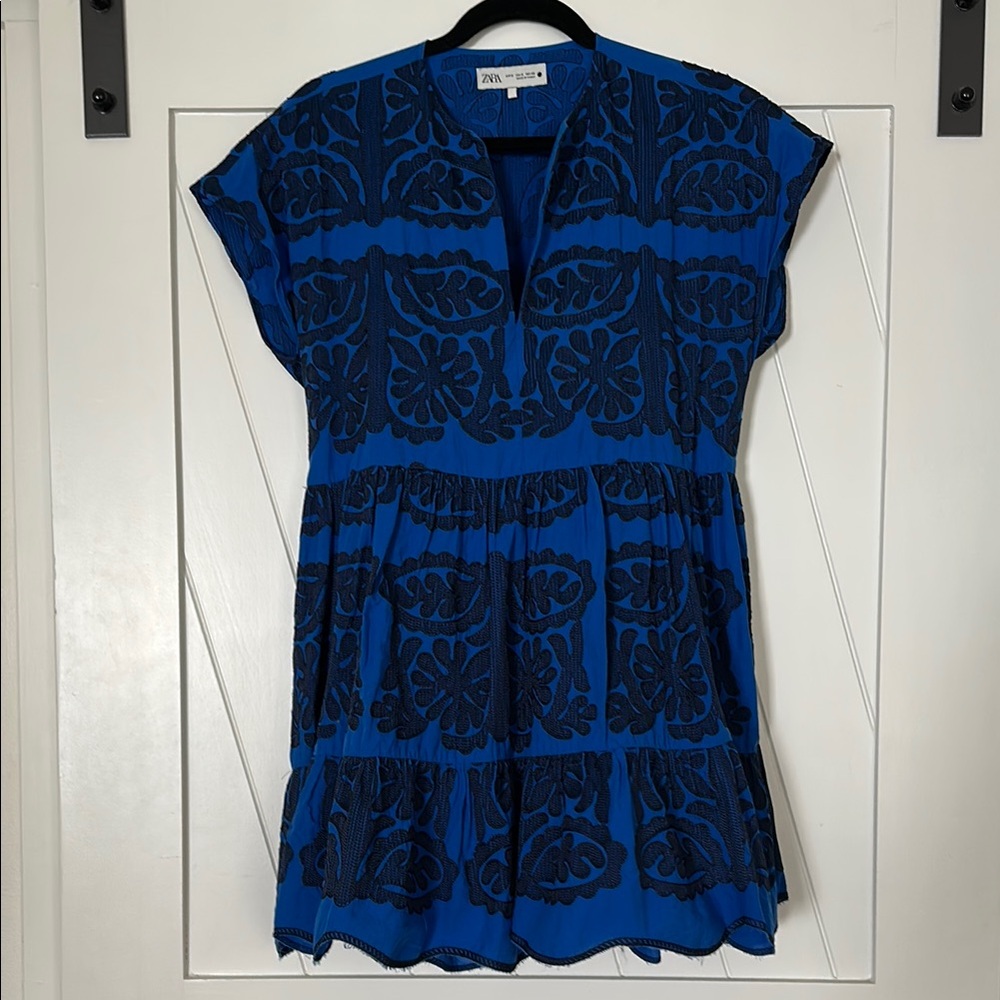 Zara Blue and Black Women's Dress
